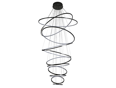 Подвесная светодиодная люстра Newport LOREN 15211/S black glossy, М0068988