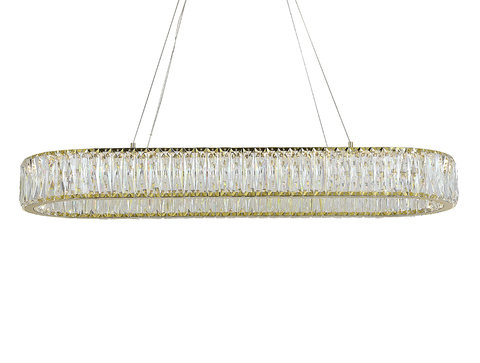 Подвесная светодиодная люстра Newport CRYSTAL 8240N/90 oval gold, М0071033