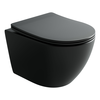 Ceramica Nova Uno CN11001TMB Унитаз подвесной безободковый, торнадо, с сиденьем микролифт, черный матовый