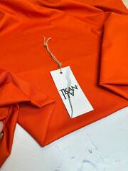 Костюмно-плательный однотонный хлопок (100%хлопок, Пряный оранжевый цвет, 150, 200 гр/м2)