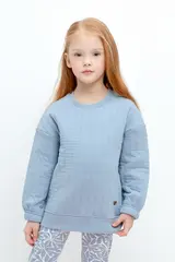 джемпер  для девочки  КР 302420/пыльно-синий к467