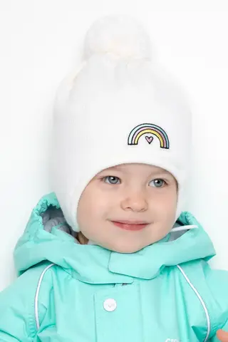 шапка  для девочки  КВ 20292/ш/белый