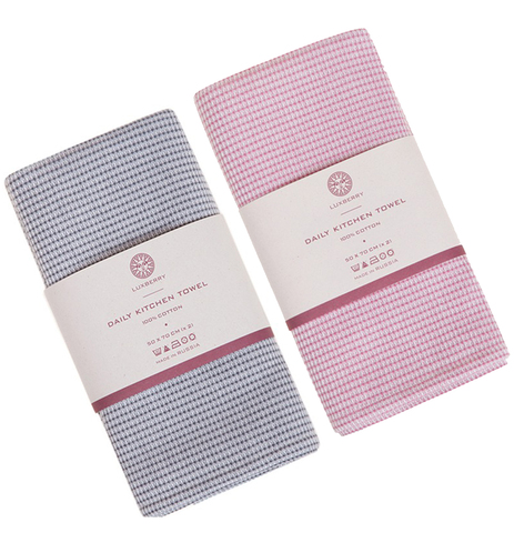 Набор кухонных полотенец 4шт 50х70 Luxberry Daily Kitchen Towel розовый/синий
