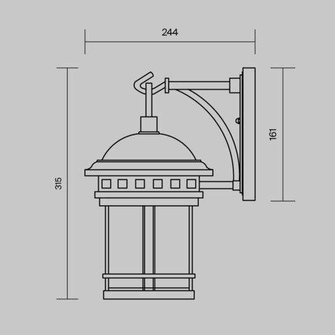 Уличный настенный светильник Maytoni Salamanca O031WL-01BR