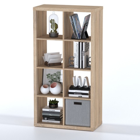 Cтеллаж Фора 8, 77*38*147 см, дуб беленый