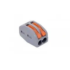 Клемма двухканальная зажимная PCT‑212 (аналог WAGO), 1 шт.