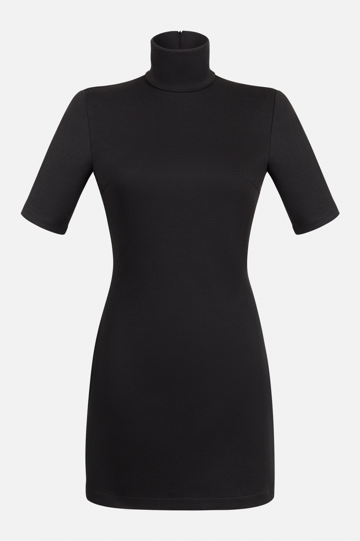 Платье-мини с высокой горловиной