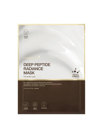 Medicube Deep Peptide Radiance Mask, Тканевая маска для сияния с пептидами, 27 гр