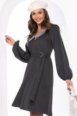 Платье "Искусство стиля" (темно-серое) П8296 LT Collection