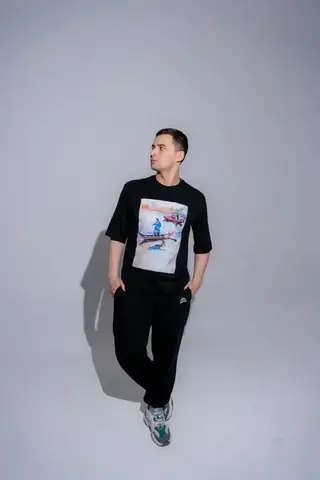Джоггеры (белая вышивка)