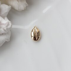 Подвеска Кофейное зерно 16*10 мм, позолота, П094