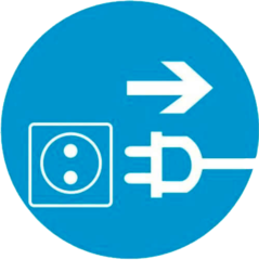 М13 "Отключить штепсельную вилку"