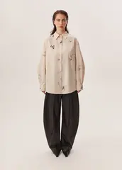 Рубашка WITH LOVE молочного цвета