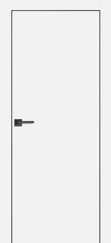 Межкомнатная дверь ВФД BASIC Emalex ice ABS black (3П3м1) Белый матовый