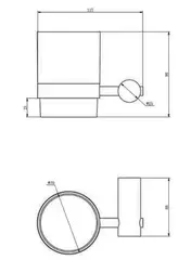 Подстаканник одинарный HAIBA HB8406 хром