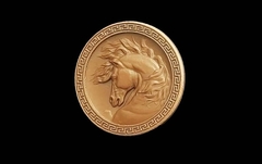 Силиконовый молд № 0327 медальон Голова коня