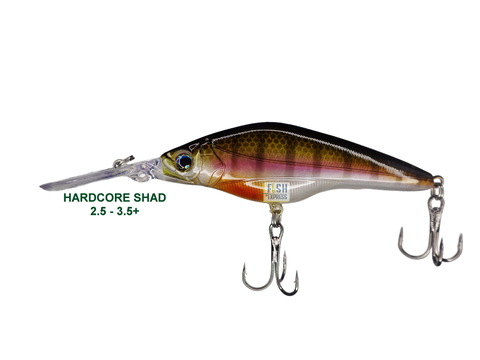 Воблер HARDCORE SHAD 75sp 10гр. 2.5 - 3.5m+ #23 (реплика)