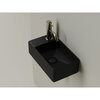 Ceramica Nova Element CN5046MB Умывальник подвесной прямоугольный с крепежом (чаша справа, отверстие под смеситель слева), 39.5x22, цвет: чёрный