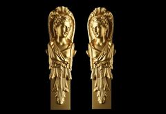 Силиконовый молд № 2100 Кариатиды