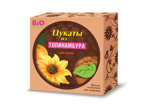 Цукаты из топинамбура апельсиновые Bionational, 200г
