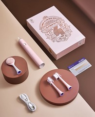 Электрическая зубная щетка Soocas X3U Set Limited Edition Facial (подарочная упаковка с насадкой для чистки лица) Pink (Розовый)