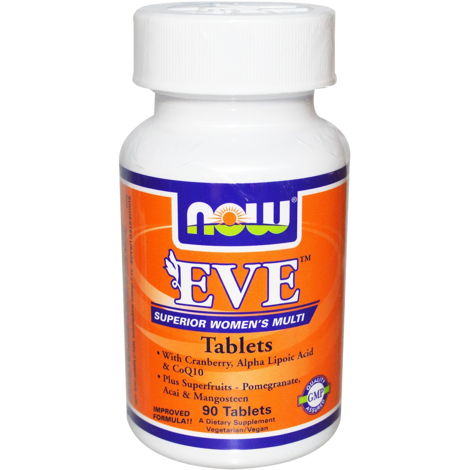 Vitamin для женщин. Eva Now foods витамины для женщин. Now Eve 90 таб.