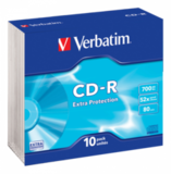 Оптический диск Verbatim CD-R 700MB 52X Extra Protection, Slim Case, 10 шт