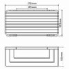 Полка косметическая 27,5x13,3x10 см WasserKraft K-711