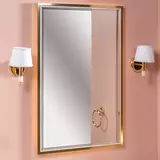 Зеркало Armadi Art Monaco с подсветкой 70х110 см глянец белая +золото 566-WG