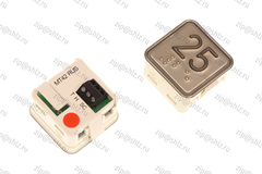 Кнопка (кнопочный модуль) MT42 RUS "25 Этаж", квадратная, красная подсветка, Брайль.