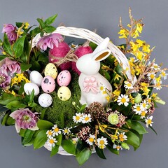 Яйцо разноцветное из пенопласта, цвет МИКС, пятнистые, пасхальный декор, размер 2*3 см, набор 34-36 шт.