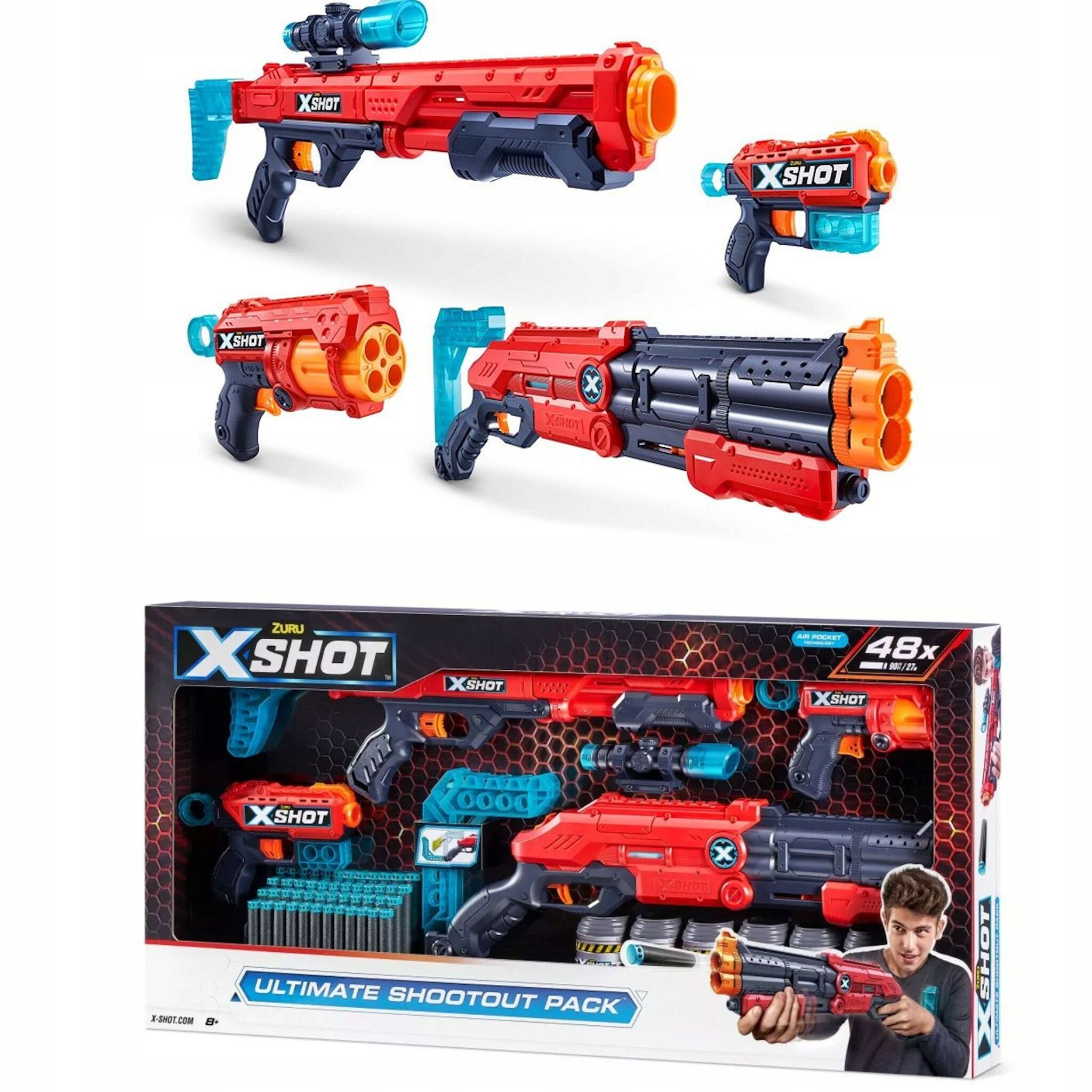 Игрушечное оружие X-Shot Ultimate Shootout - Набор детского оружия -  Икс-шот 36251 купить в Москве | Доставка по России.