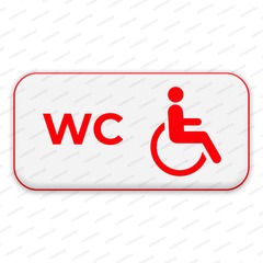 Навигационная табличка Туалет для инвалидов WC 1185