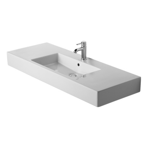 Duravit Vero Раковина для мебели без перелива, с 1 отв. под смес., 1250x490мм, Цвет: Белый 329120041