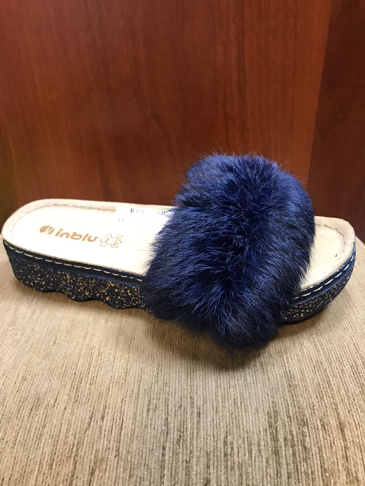 Тапочки женские INBLU (арт.DK-4B синий) ортопедические