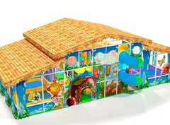 Уличный лабиринт "Муха-цокотуха" 82 м² (14*6,95*4,8м)