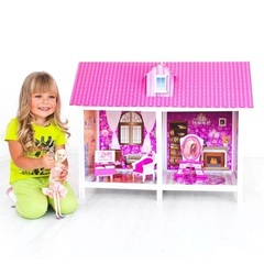 PAREMO Одноэтажный кукольный дом (2 комнаты, 1 кукла) (PPCD116)