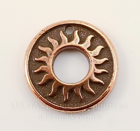 Подвеска TierraCast "Солнце" (цвет-античная медь) 19 мм