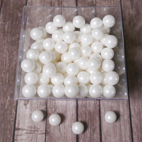 Сахарные шарики Белые перламутровые 10 мм, кг