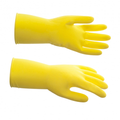 Перчатки латексные HQ Profiline многоразовые желтые р.S