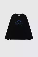 Лонгслив (S-BLUE) Black