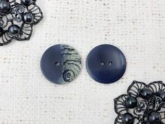 Пуговицы, d 2,8 см, тёмно-синий