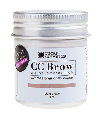 Хна для бровей в баночке Светло-коричневый, CC Brow Light brown, Lucas` Cosmetics, 5 гр