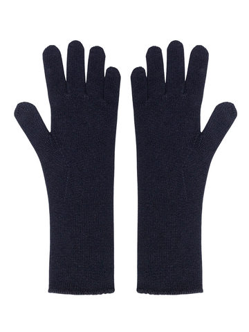Женские перчатки черного цвета из шерсти и кашемира - фото 1