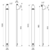 Delabie 714700DP Душевая панель SPORTING, алюминив. покрытие,  M1/2", ~30сек, струя дождик