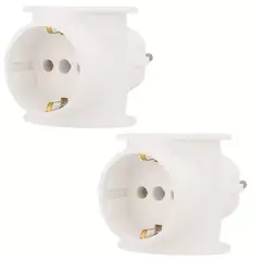 Тройник электрический 11-1080 универсальный 16 А одно гнездо с заземлением белый REXANT