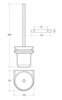 Cezares LINER-TBS-V-GM LINER-TBS-V-GM Ёршик для унитаза, подвесной, стекло, исполнение оружейная сталь