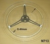 Стеклянная тарелка (внешний диаметр 245 мм) для микроволновки в сборе с подставкой 