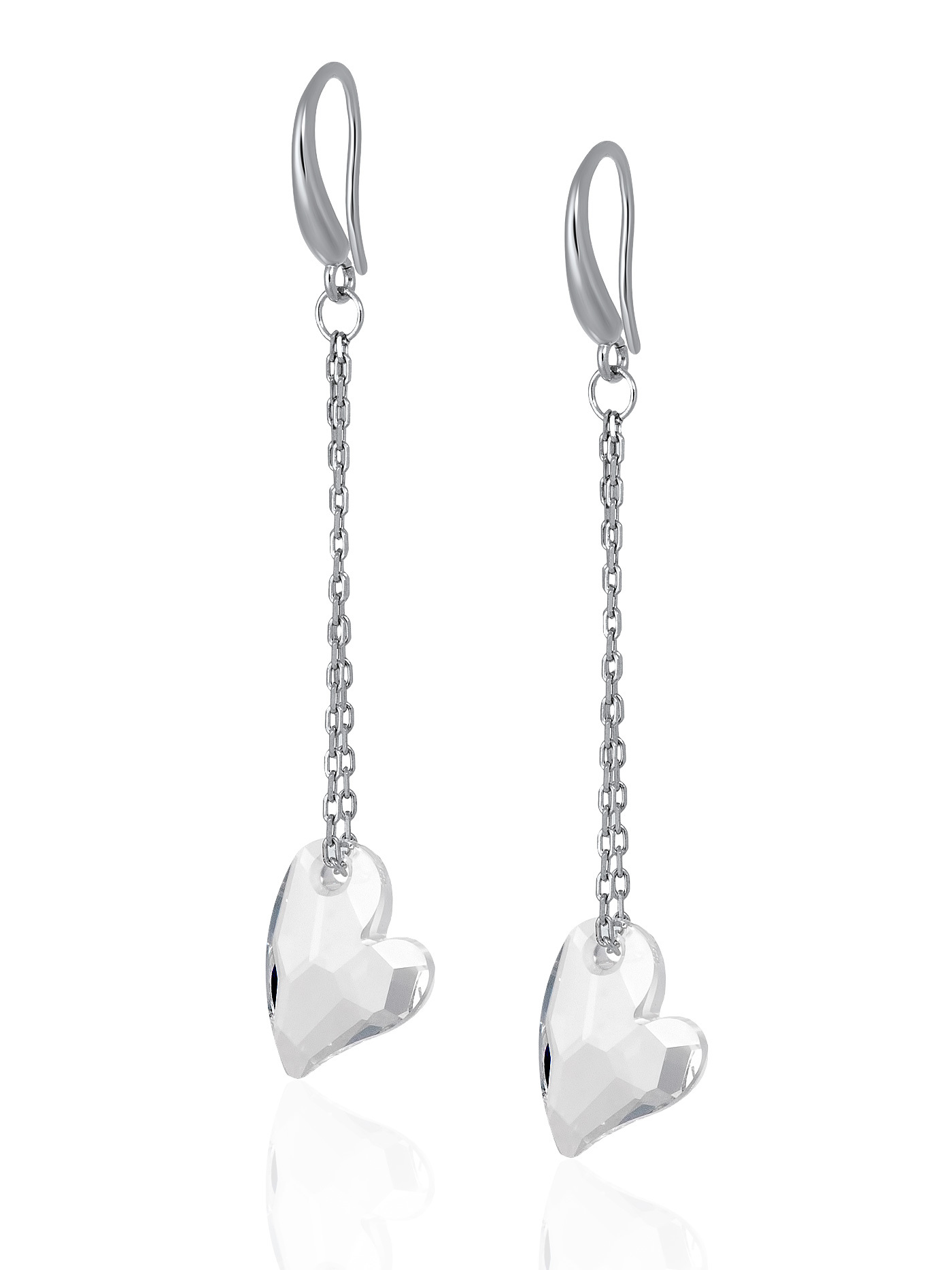 Ювелирные серебряные серьги с кристаллами Swarovski