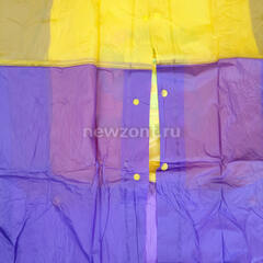 Дождевик детский XXL 120-130 см YA YUE с мишкой жёлто-фиолетовый